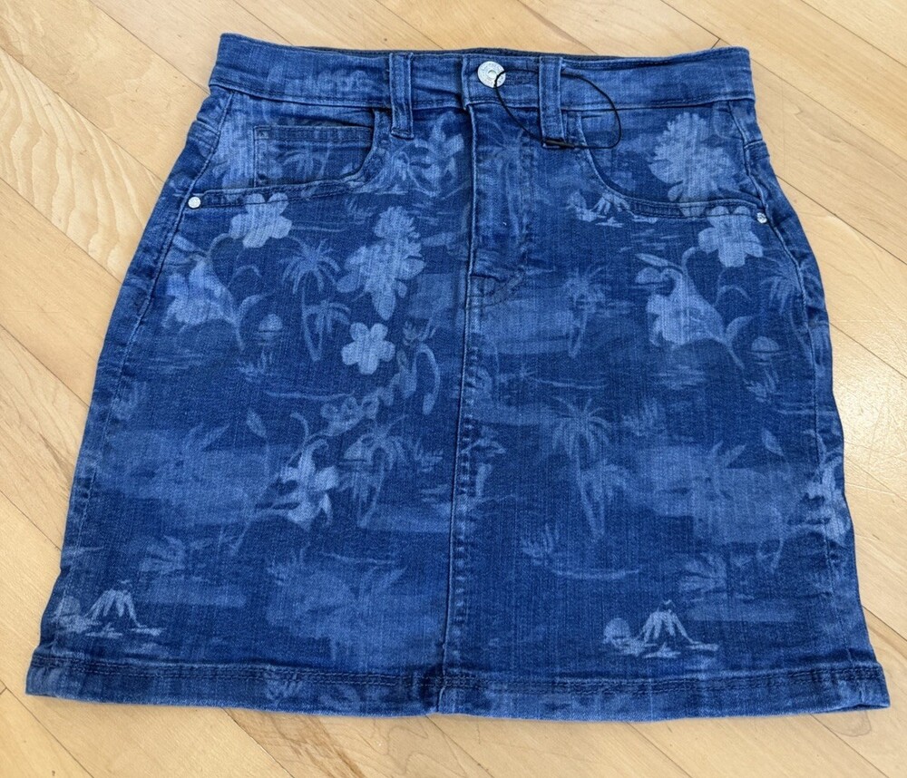 NWOT Guess Youth Laser Denim Mini Skirt Size 12